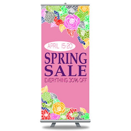 Popup Banner and Stands 33" x 79"